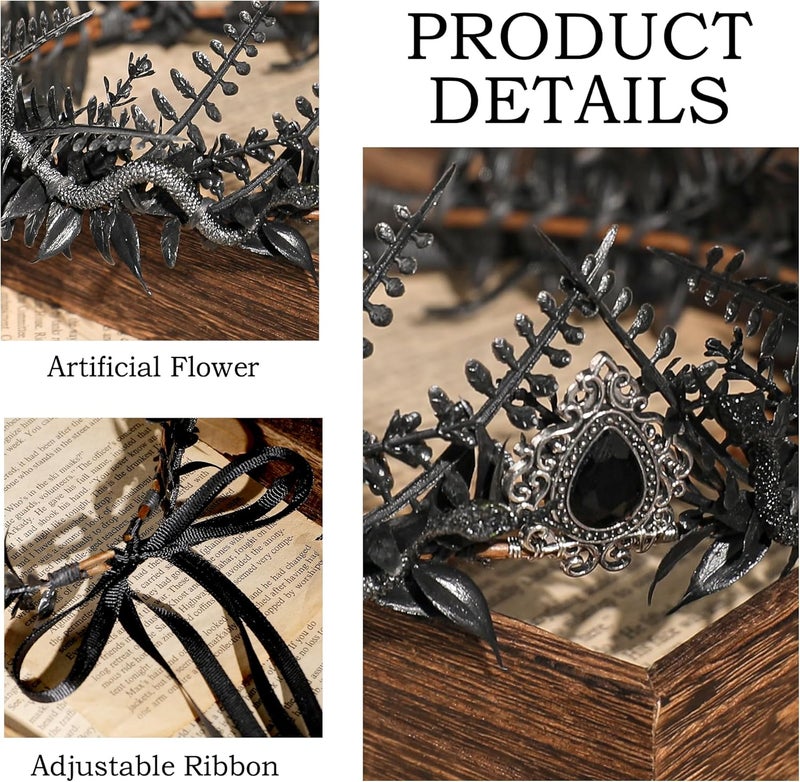 MOSTORY Woodland Greek Medusa Headpiece - Goddess Snake Fairy Crown for Medusa Queen Costume Women Renaissance Cosplay - Image 5